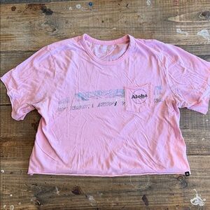 Hurley Pink Crew Neck T-Shirt